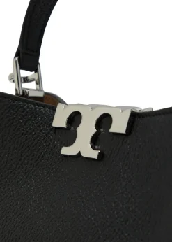Eleanor mini T-logo grained leather top handle bag
