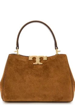 Eleanor mini T-logo suede top handle bag