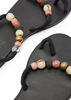 Eleftheria beaded leather sandals