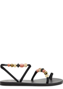 Eleftheria beaded leather sandals