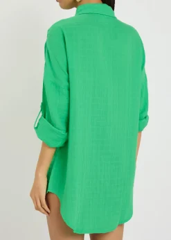 Elena cotton gauze cover-up shirt
