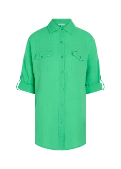 Elena cotton gauze cover-up shirt
