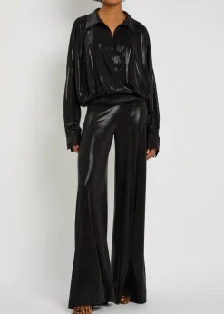 Elephant pearlescent stretch-jersey trousers