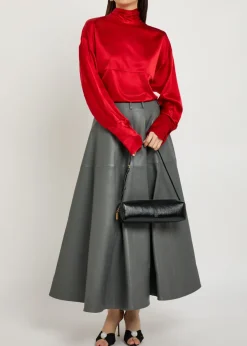 Elide scarf-effect stretch-silk blouse