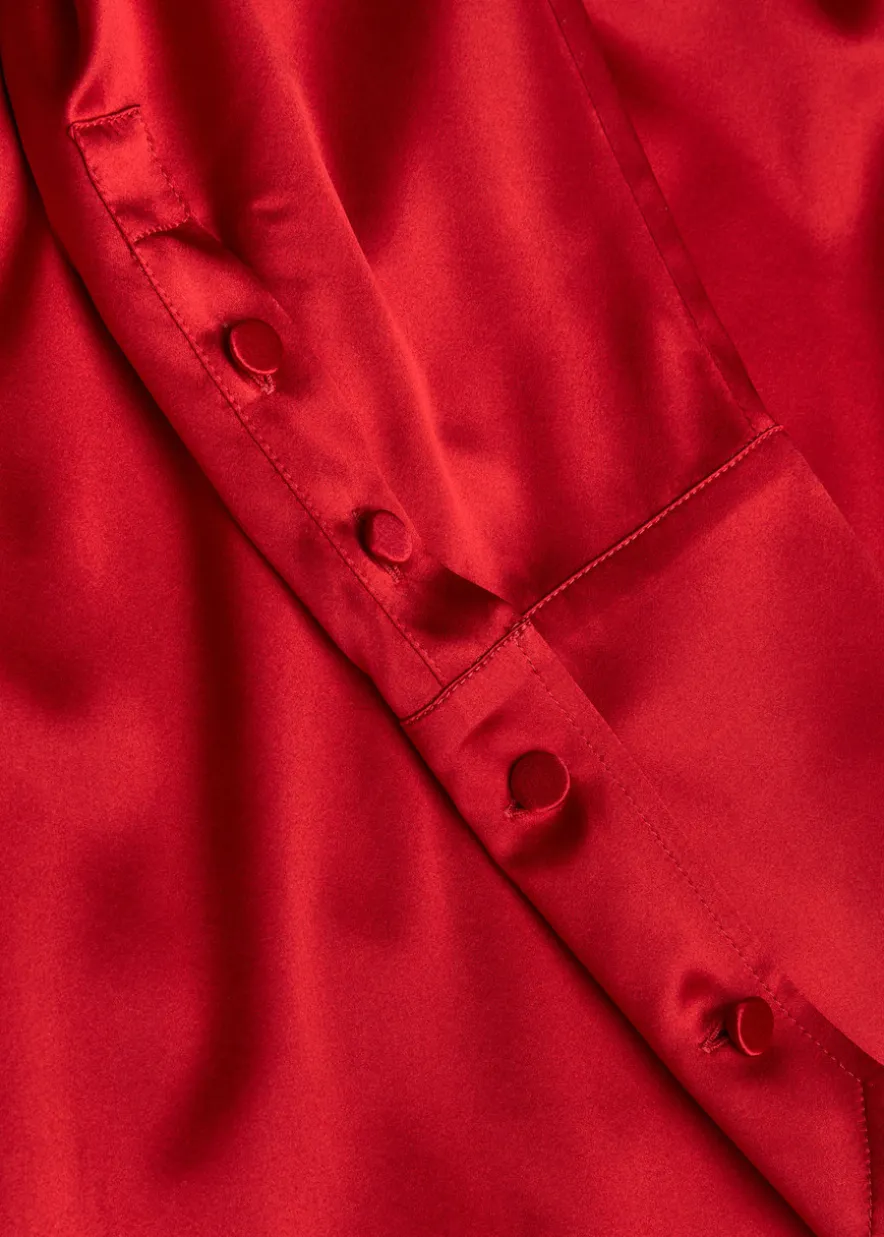 Elide scarf-effect stretch-silk blouse