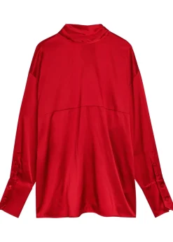 Elide scarf-effect stretch-silk blouse