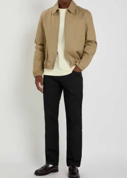 Elijah straight-leg cotton-blend trousers