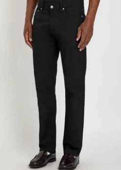 Elijah straight-leg cotton-blend trousers