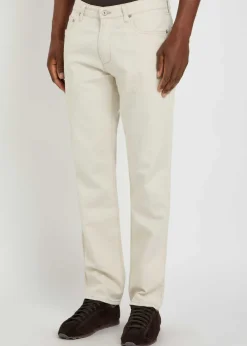 Elijah straight-leg cotton-blend trousers