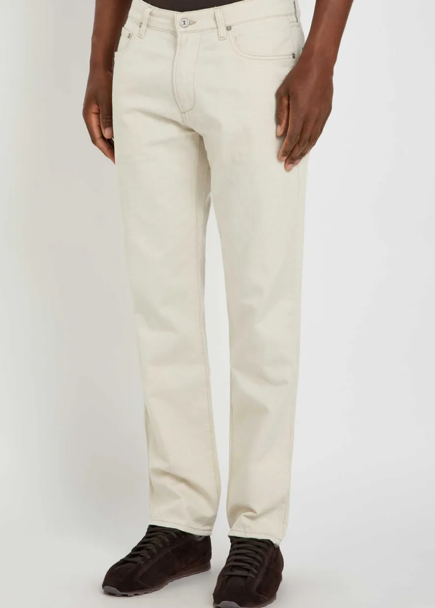 Elijah straight-leg cotton-blend trousers