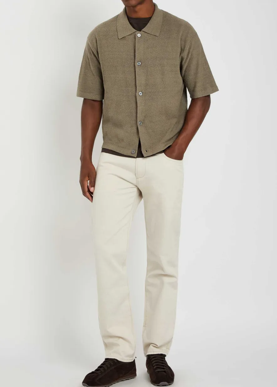 Elijah straight-leg cotton-blend trousers