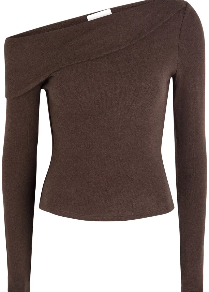 Elio off-the-shoulder knit top