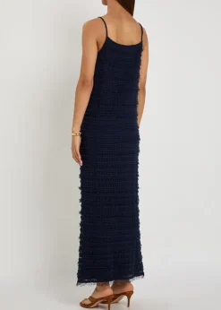 Elizabeth open-weave knit maxi dress