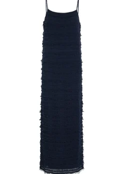 Elizabeth open-weave knit maxi dress