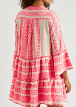 Ella embroidered cotton-blend mini dress
