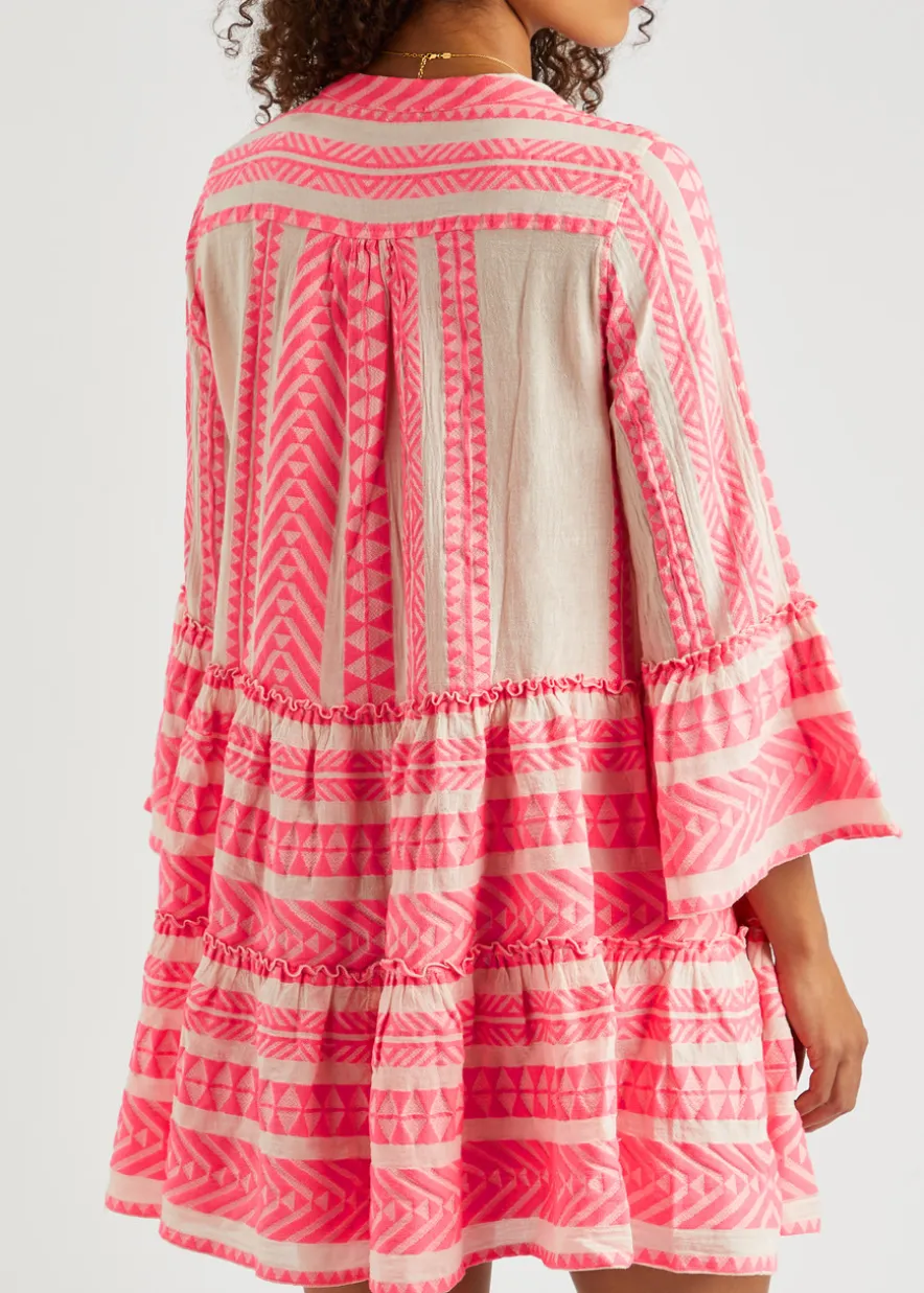 Ella embroidered cotton-blend mini dress