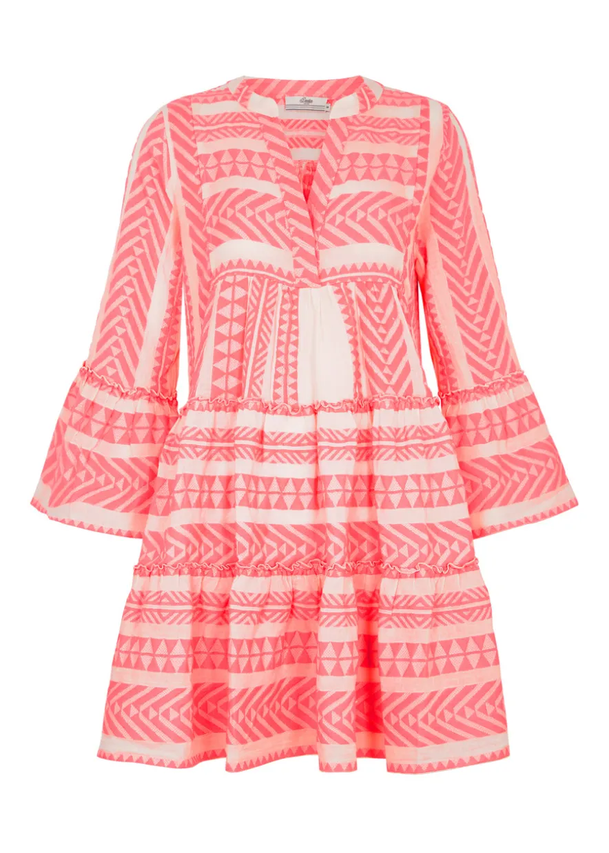 Ella embroidered cotton-blend mini dress