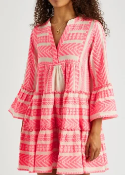 Ella embroidered cotton-blend mini dress