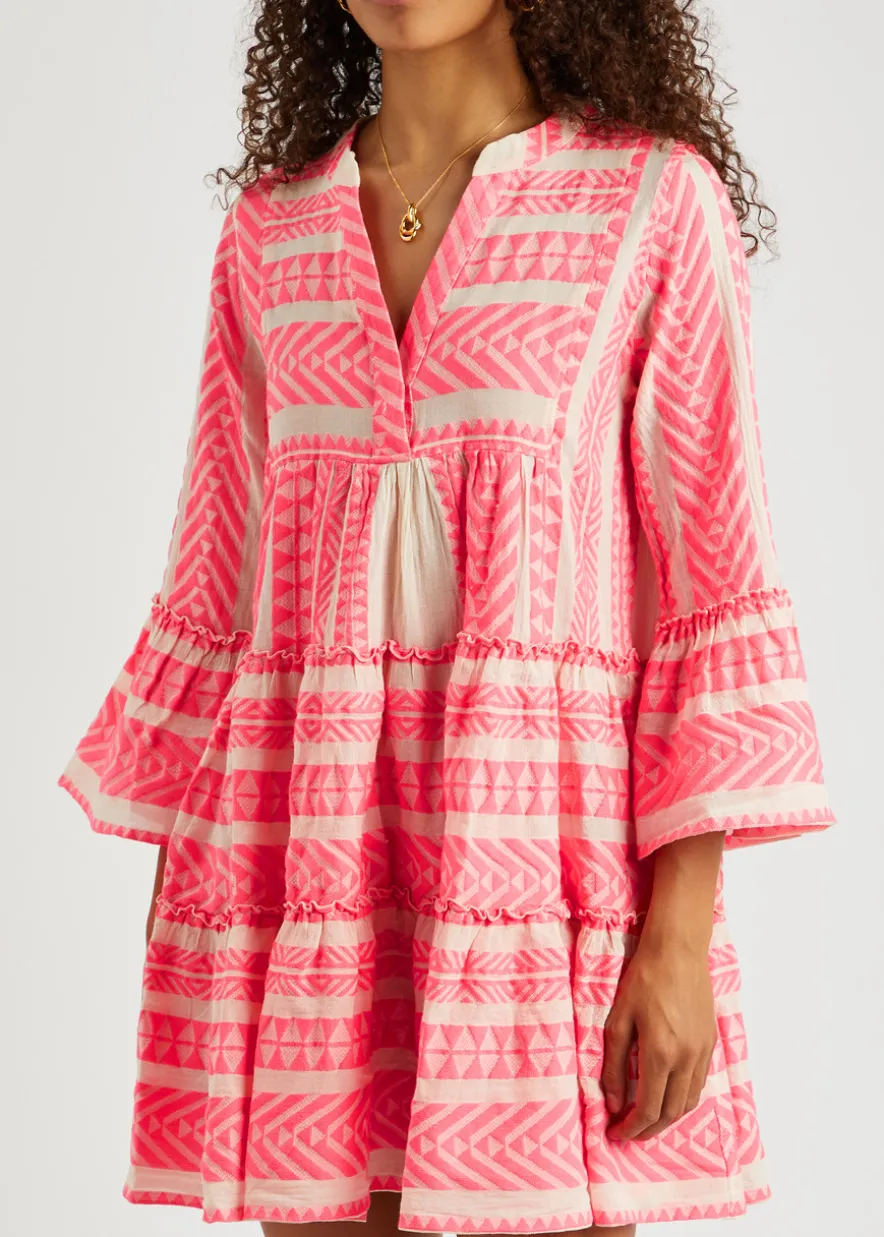 Ella embroidered cotton-blend mini dress