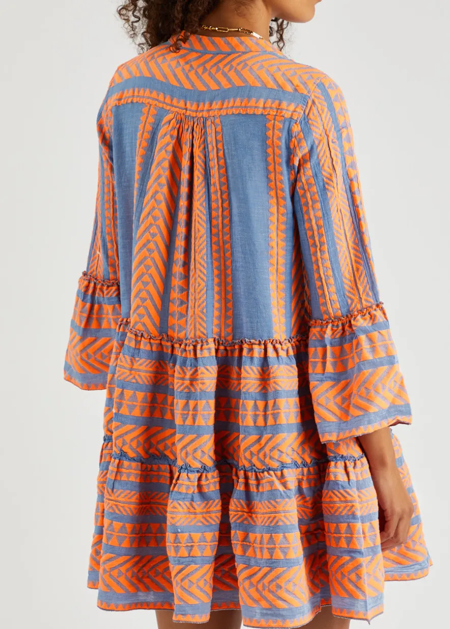Ella embroidered cotton-blend mini dress