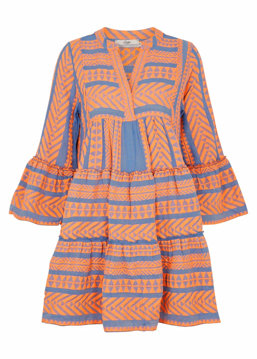 Ella embroidered cotton-blend mini dress