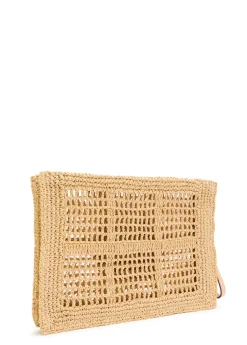 Ella raffia clutch