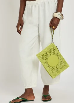 Ella raffia clutch