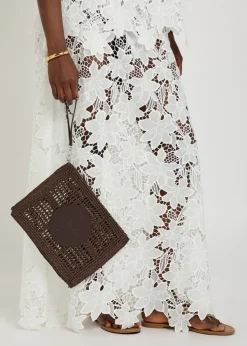 Ella raffia clutch