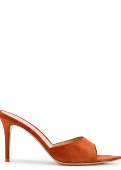 Elle 85 brushed suede mules