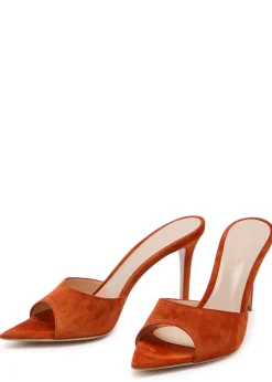 Elle 85 brushed suede mules