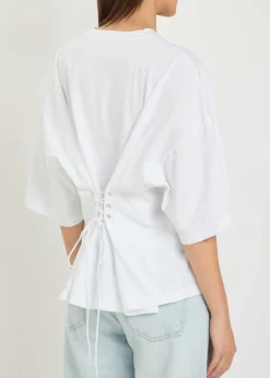 Ellery lace-up cotton T-shirt