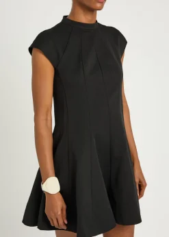 Ellie panelled cotton-blend mini dress