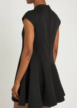 Ellie panelled cotton-blend mini dress