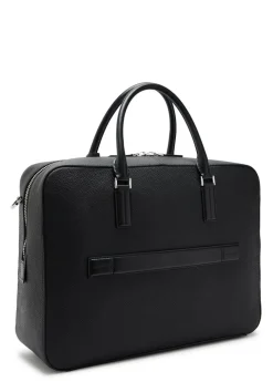 Elliot grained leather briefcase