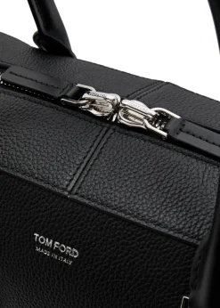 Elliot grained leather briefcase