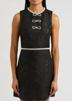 Ellis embellished jacquard mini dress