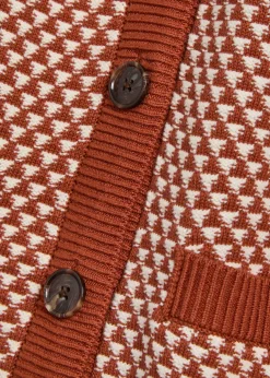 Elmwick patterned cotton-knit cardigan