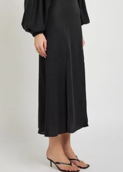 Elodie front-slit lyocell skirt
