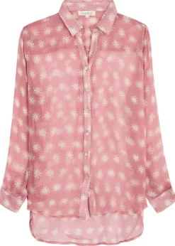 Elodie printed silk-georgette shirt