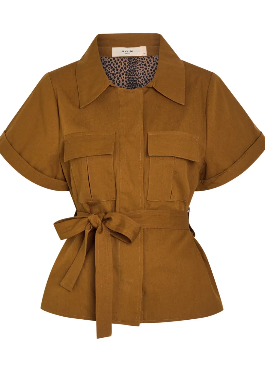 Eloise belted cotton jacket