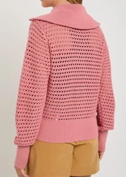 Eloise open-knit cotton sweatshirt