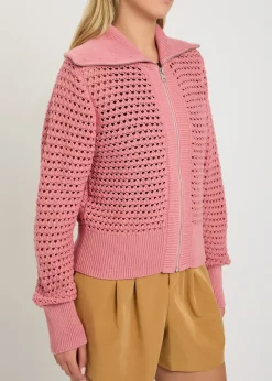Eloise open-knit cotton sweatshirt