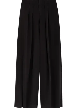 Eloise wide-leg satin trousers