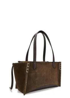 Elongated Loafer suede tote bag