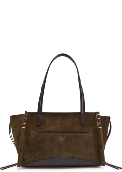 Elongated Loafer suede tote bag