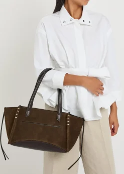 Elongated Loafer suede tote bag