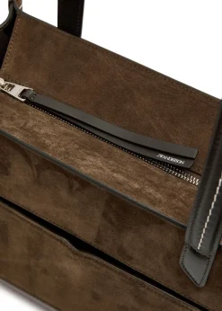 Elongated Loafer suede tote bag