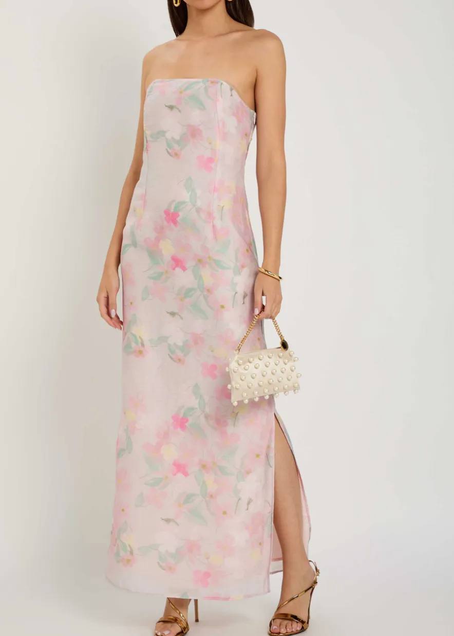 Elora floral-print woven maxi dress
