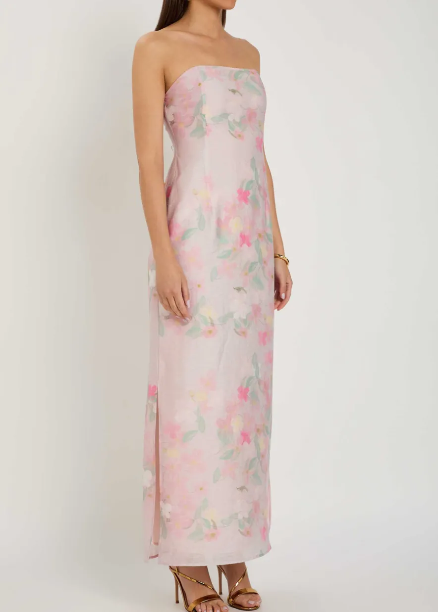 Elora floral-print woven maxi dress