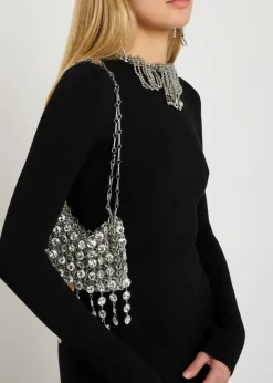 Embellished open-back gown